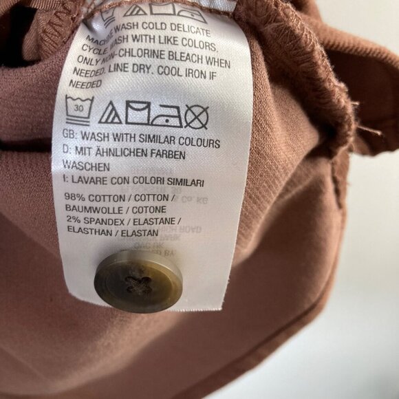 Womens Denim & Co Corduroy Shacket Jacket Brown XL Cotton Spandex - Picture 7 of 7